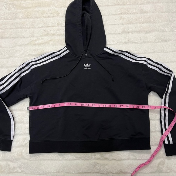 Adidas Black Cropped Hoodie (Medium) - Picture 4 of 5
